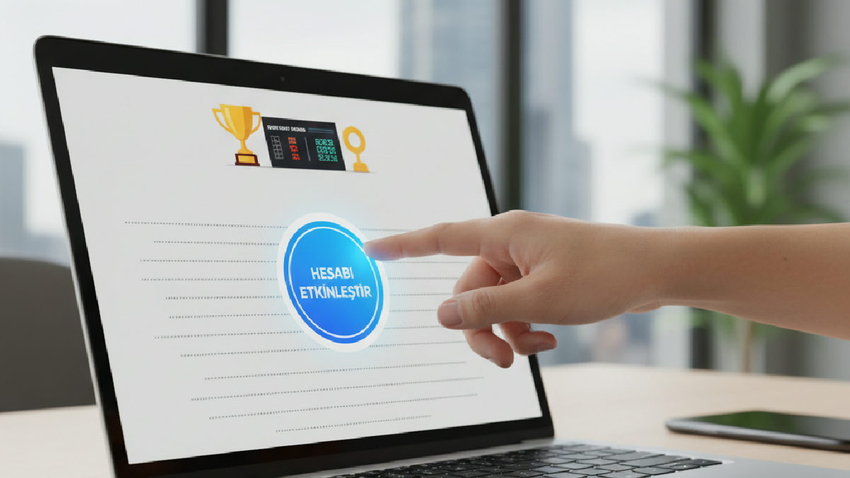 Rexbet aktivasyon e-postasındaki linke tıklayan bir el, sorunsuz bir başlangıcı temsil ediyor.